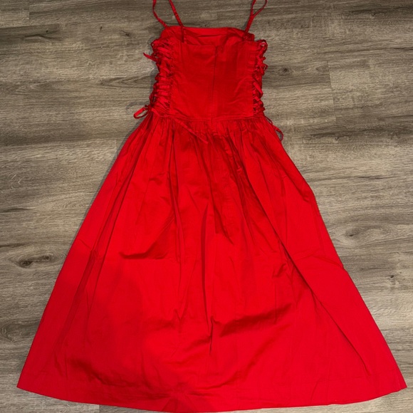 Damson Madder Red Angelina Midi Dress - Picture 15 of 16